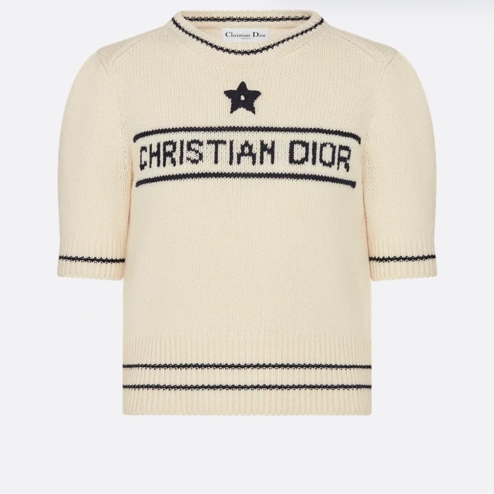 Dior short sleeve sweater ecru (wool and cashmere)